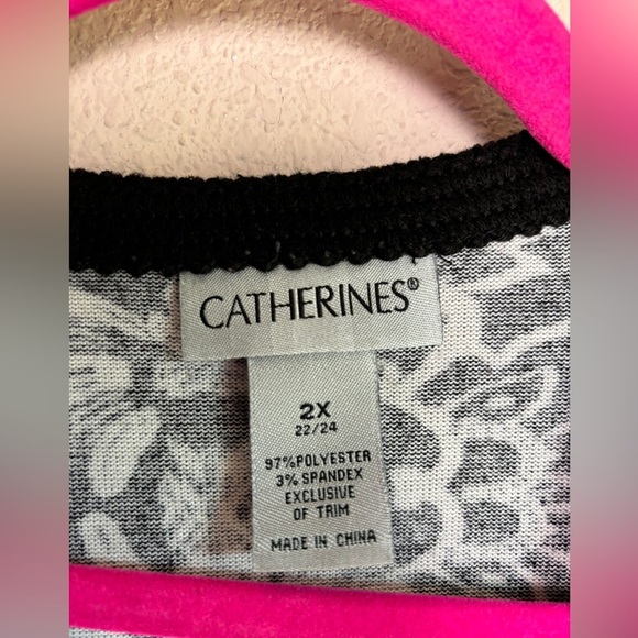 Catherines Floral Paisley Open Front Crochet Trim Kimono Sleeve Sweater 22/24 2X - Picture 6 of 7